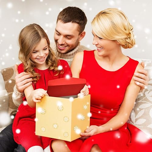 Miniatura 9 de 100 sobres con el número 10, sobres para tarjetas de regalo con 200 calcomanías de copos de nieve de papel de estraza de Navidad, calcomanías para