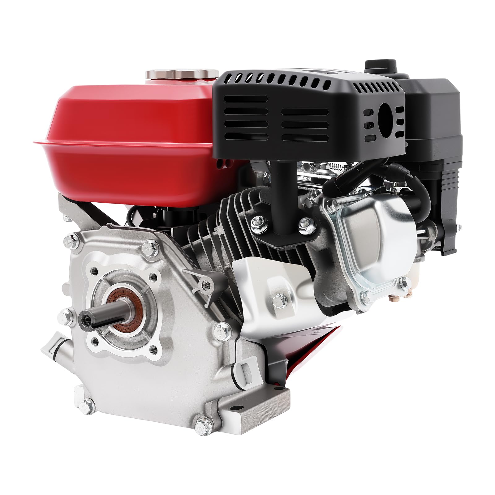 Motore a benzina a 4 tempi, 7,5 CV, monocilindro, motore a benzina per carichi pesanti, motore industriale, avviamento a fune, motore a quattro tempi raffreddato ad aria, 212 cc, basso consumo di