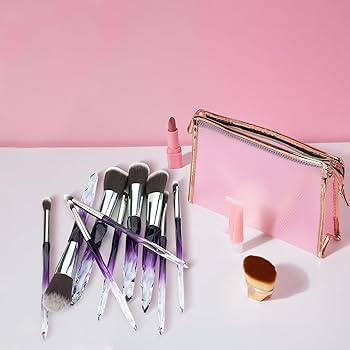 ヘアアクセサリー beautifulpeople Makeup Brush Hair Clip S Bling Rhinestone 8PC Makeup Brush Set – BlingPink USA