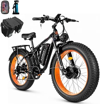 Electric Bike for Adults, Peak 5000W/6000W Dual Motor Ebike, 26" Fat Tire