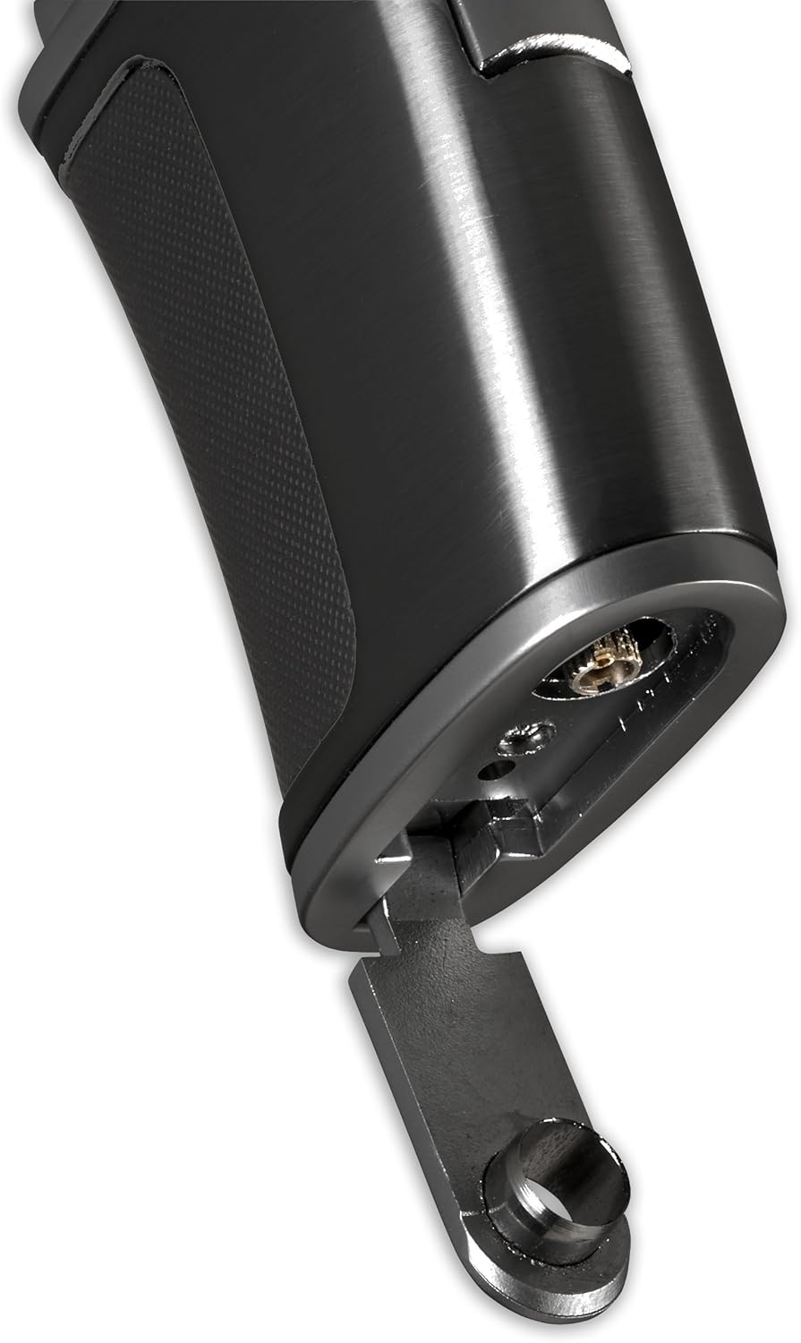 Vertigo Curve Single Torch Lighter - Brushed Chrome