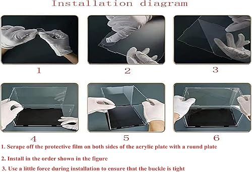Miniatura 2 de Exhibición de acrílico transparente que se puede abrir, caja de encimera con base blanca, escaparate de protección a prueba de polvo para figuras de