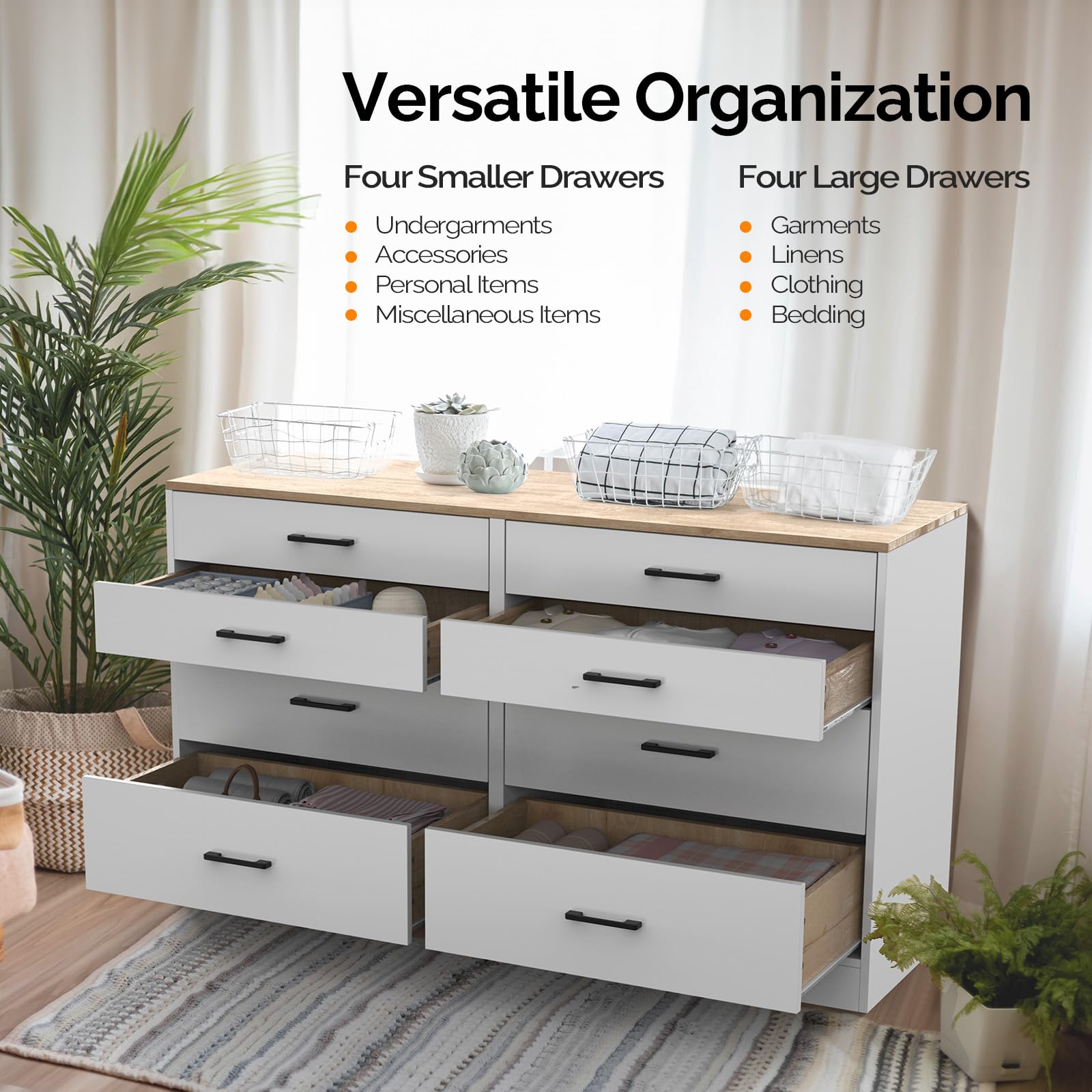 Amazon.com: VINGLI 8 Drawer Dresser 56