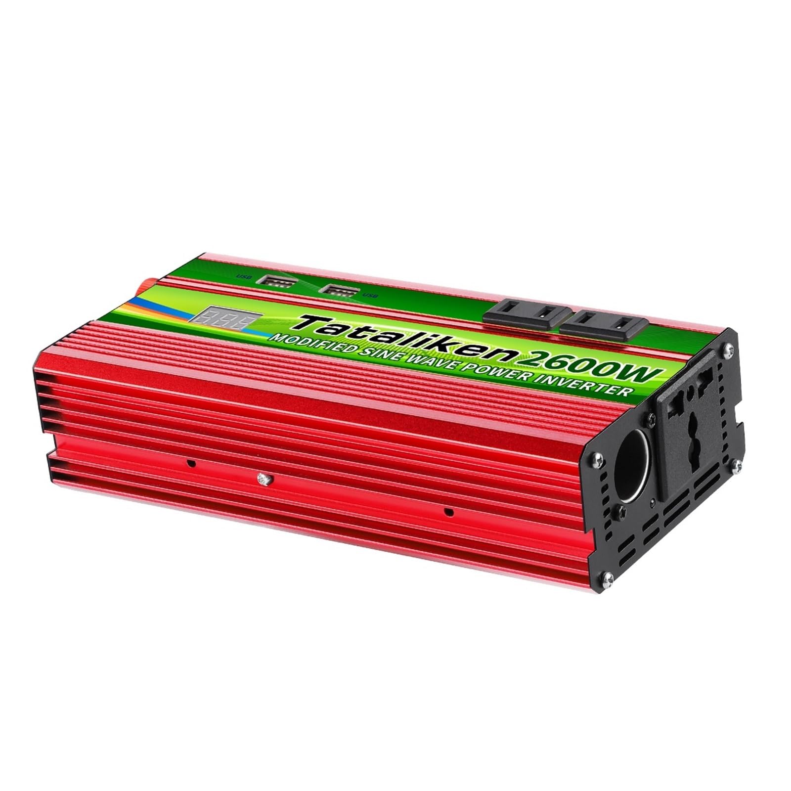 Convertisseur de puissance 12V 24V 2600W portable avec prise améliorée
