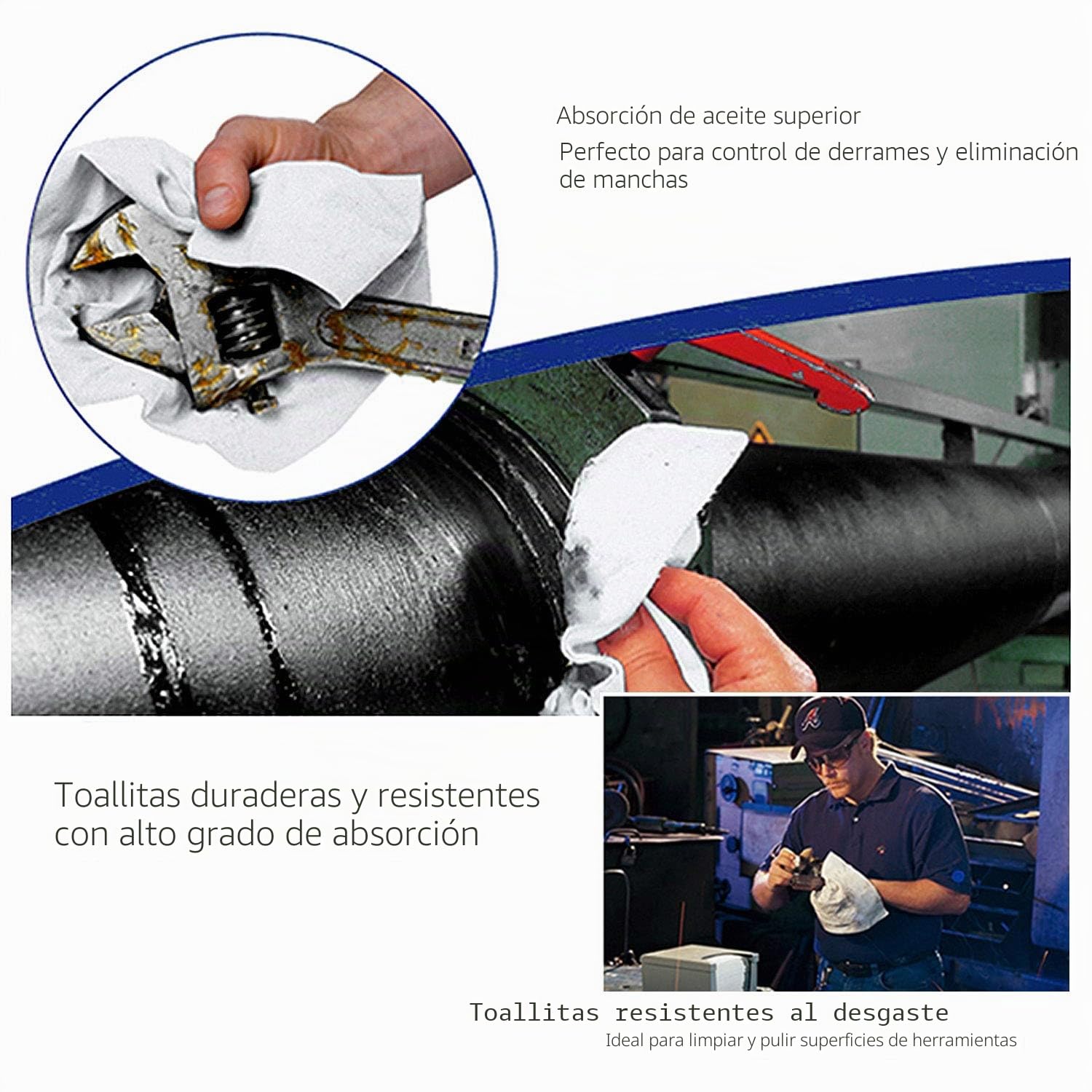 AAWipes Toallitas de limpieza desechables sin pelusas, mezcla de celulosa y poliéster, 6 x 6 pulgadas (grado B, 56 g/m²) – Bolsa de 300 toallitas secas de laboratorio de uso general sin polvo (CP05606