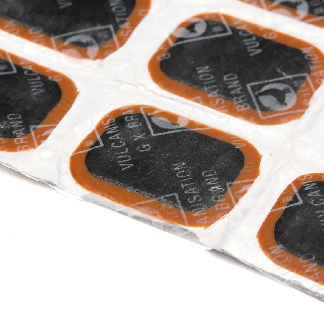 uxcell 24pcs Rubber Square Type Bike Tire Tyre Puncture Repair Patches Tool 35x24mm