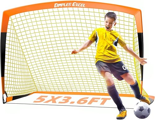 Miniatura 9 de Dimples Excel Redes de Portería de Fútbol para Niños para Patio Trasero 7x5, 5x3.6, 4x3, 3x2.2 pies
