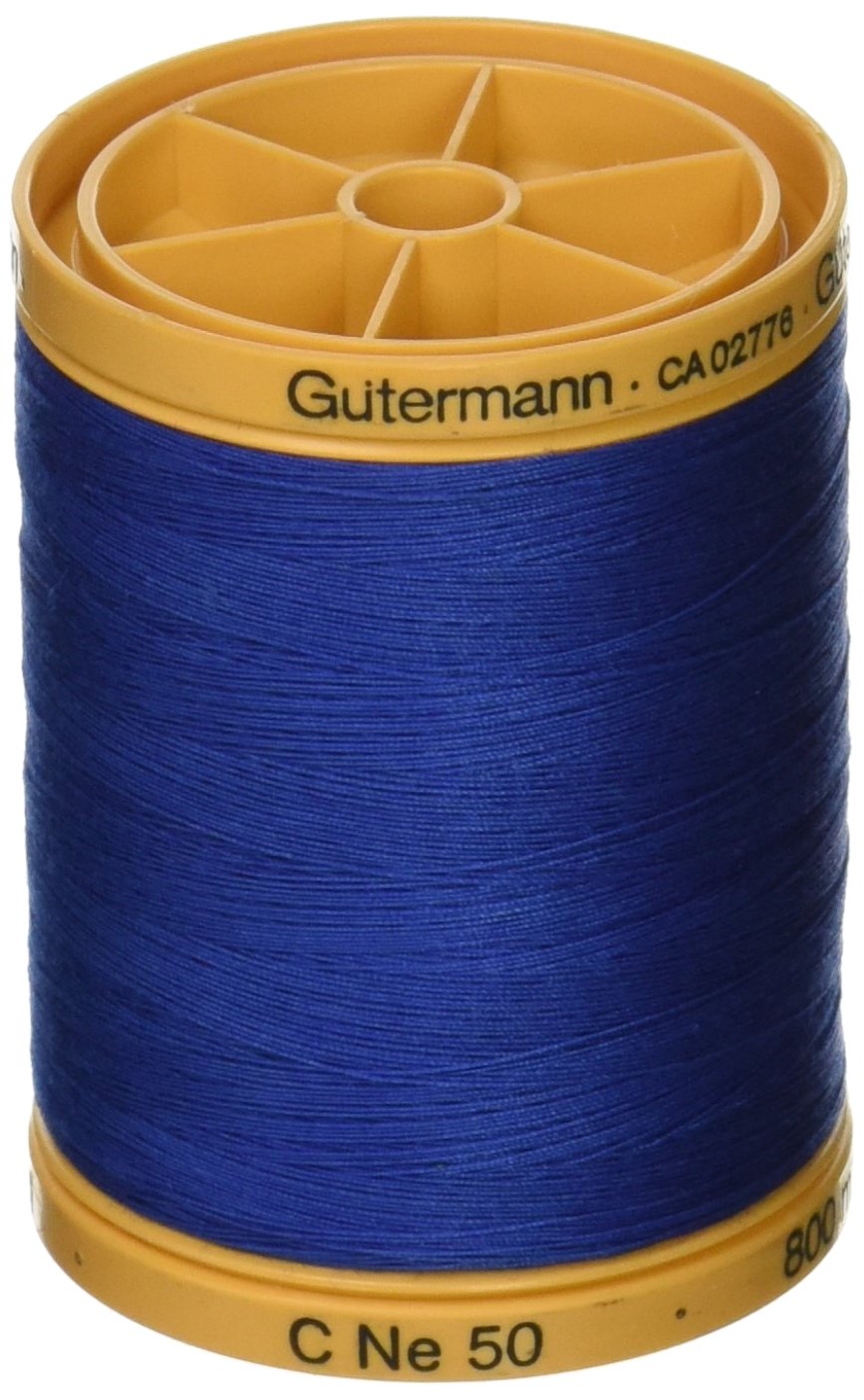 Gutermann Natural Cotton Thread Solids 876yd, Royal Blue — image 1