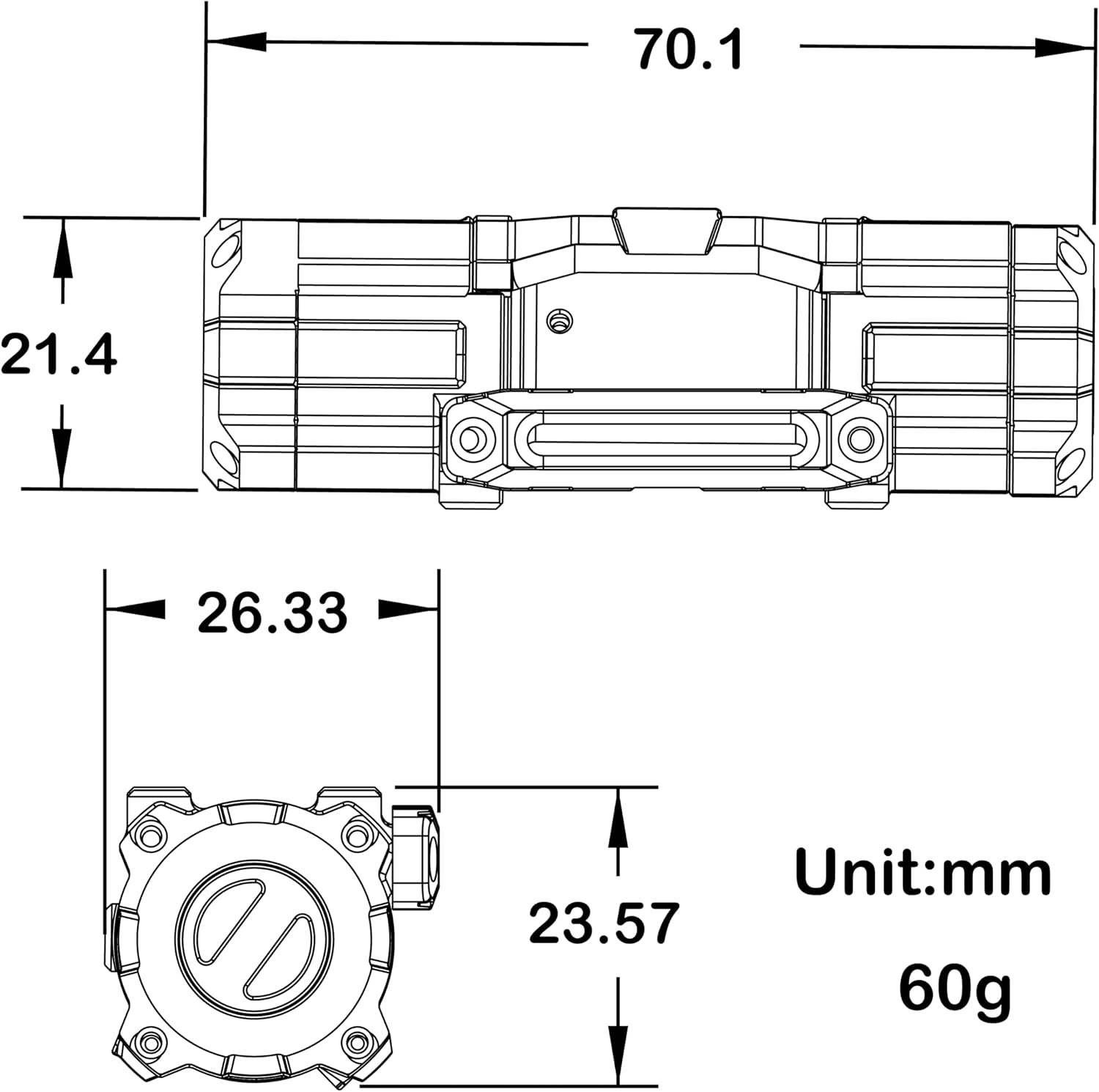 MEUS RACING RC Metal Winch with Dual Motor for Axial SCX10 90046 Traxxas TRX4 Redcat 1/10 RC Crawler Parts, with Controller (Silver)