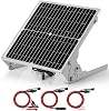 Sun Energise Waterproof 12V 20W Solar Battery Charger Pro - Built-in MPPT Charge Controller 3-Stages Charging - 20 Watts Solar Panel Trickle Charger with Adjustable Mount Brackets SAE Cable Kits