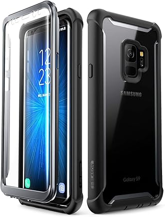 Funda para Samsung Galaxy S9, i-Blason [Ares], Carcasa r?gida Transparente con Protector de Pantalla Integrado para Samsung Galaxy S9 2018 (Negro)