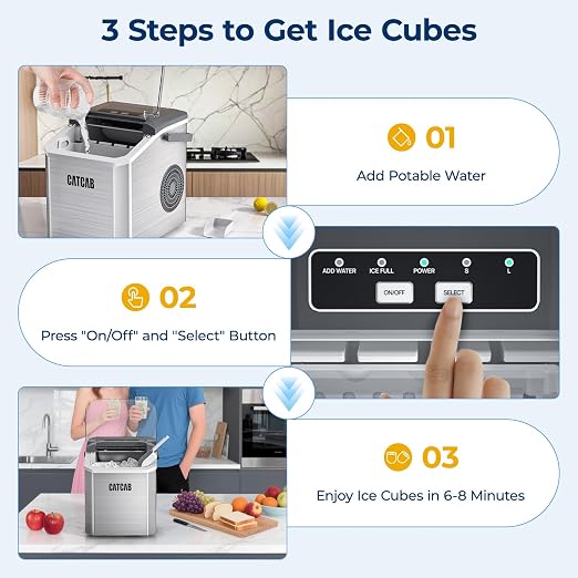 Máquina de Hielo Portátil con 9 Cubos en 6 Minutos miniatura 7