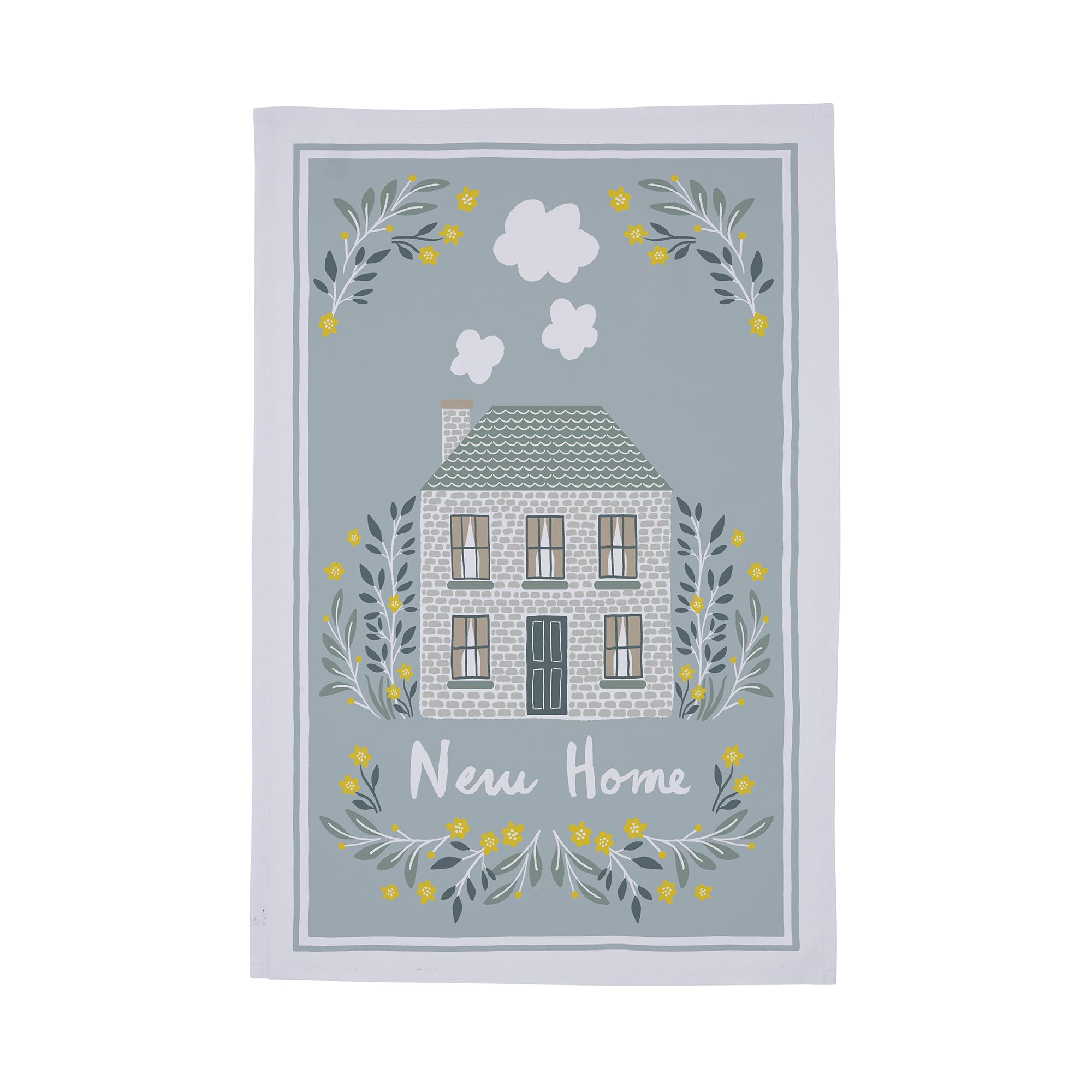 Ulster Weavers Unisex Multicolor 'New Home' Floral Print 100% Cotton Tea Towel