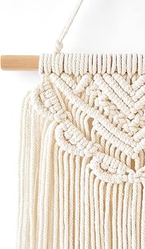 Mkono 2 Pcs Macrame Wall Hanging Boho Wall Art Decor Woven Chic Bohemian Room Decor for Bedroom Nursery Living Room Dorm Apartment, Small Size 13 L x 10 W and 16 L x 10 W