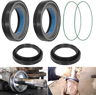 Hihitomorrow Front Axle Knuckle & Tube Seal Kit for 1998-2004 Ford Super Duty F250 F350 F450 F550 Excursion Dana 50/60 - Replaces OEM 50491 50381 41784-2