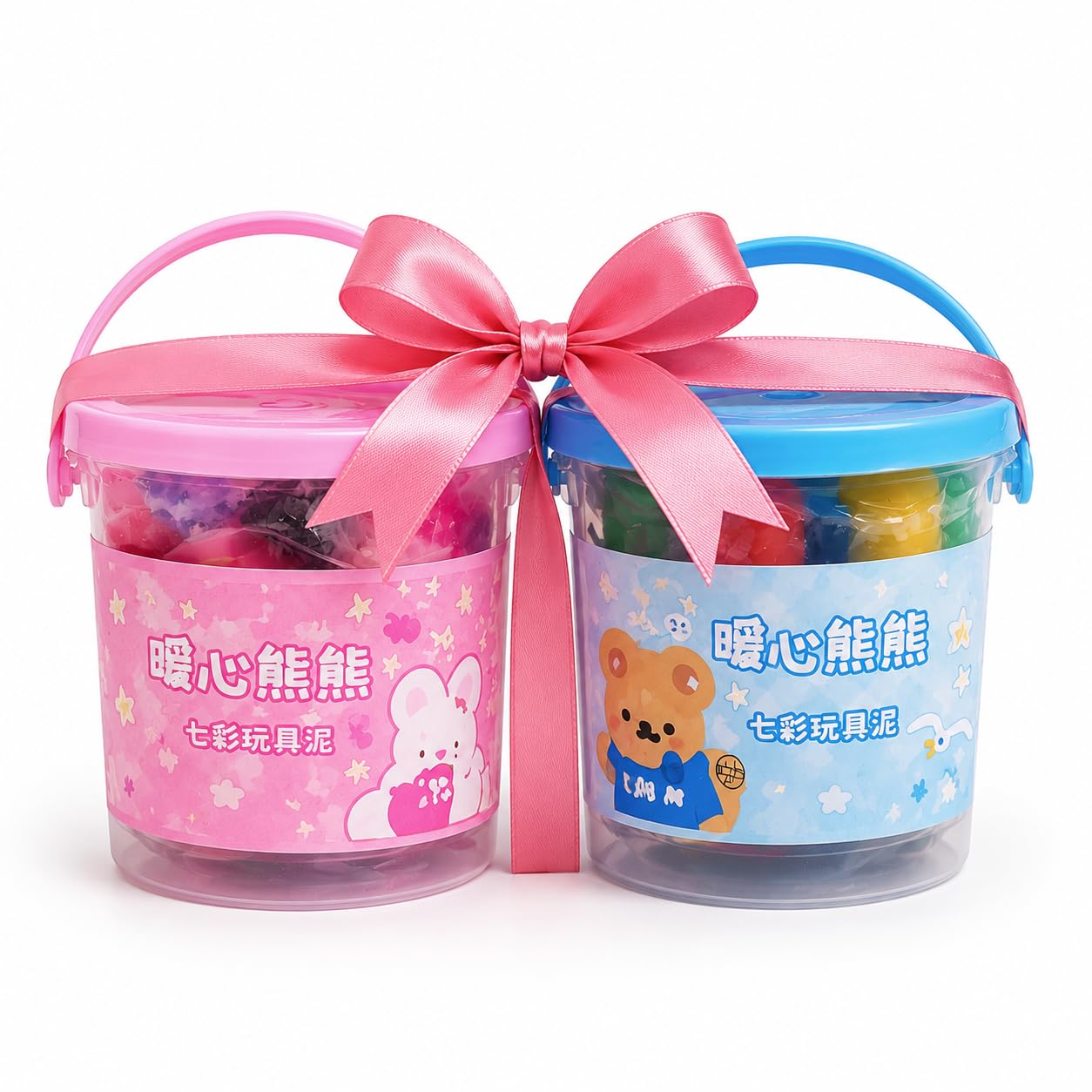 Colorful Clay Combo Bucket Set for Kids, Soft Non-Toxic Modeling