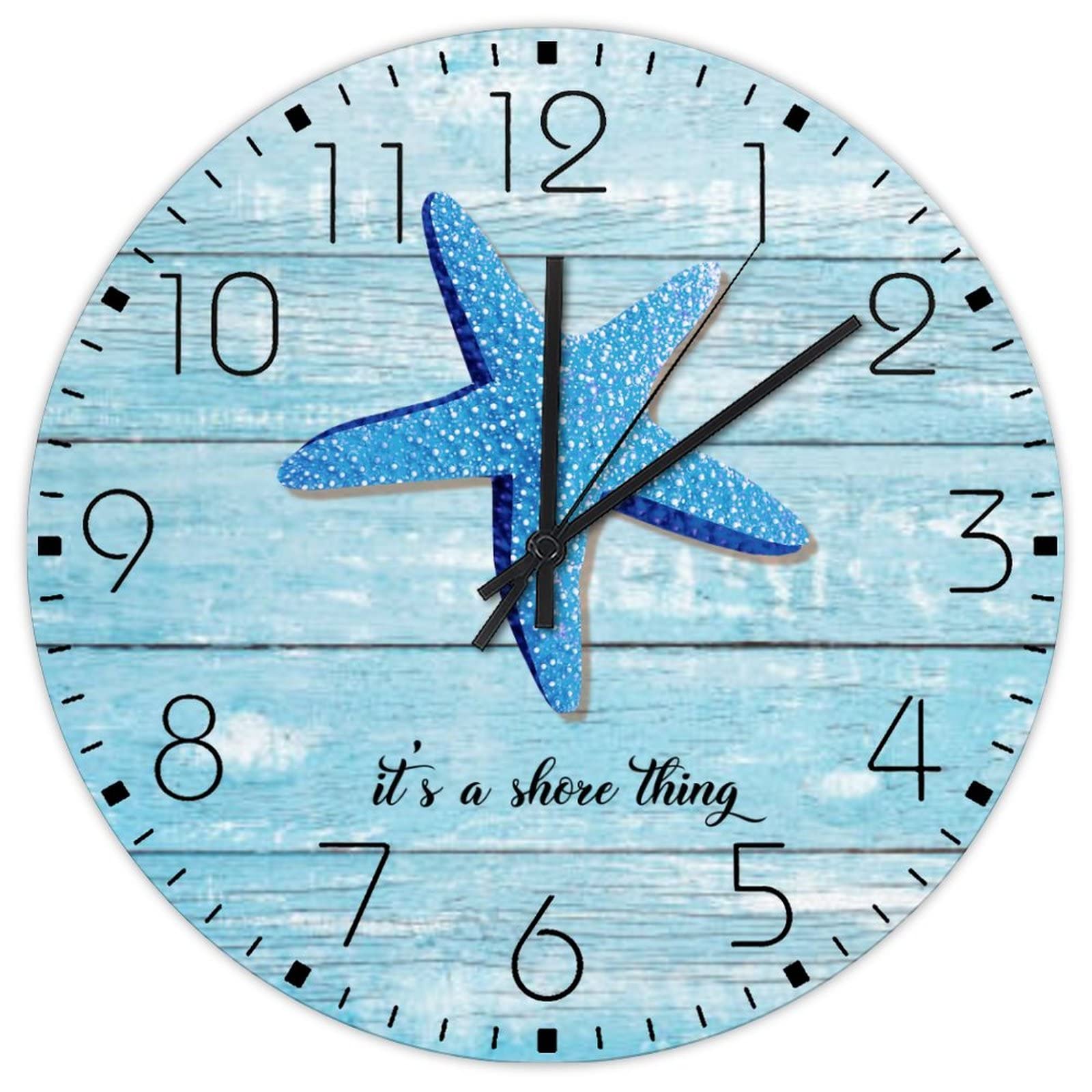 Horloge murale en bois ronde pour embellir un mur vide avec un style de plage unique