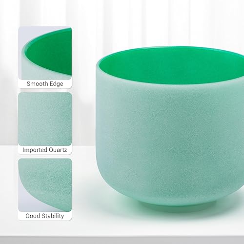 Miniatura 76 de SOLSHINE Juego de 7 cuencos de cristal de 6 a 12 pulgadas para curación de sonido con 2 fundas de carring gratis, mazo de cristal y reparador de 7