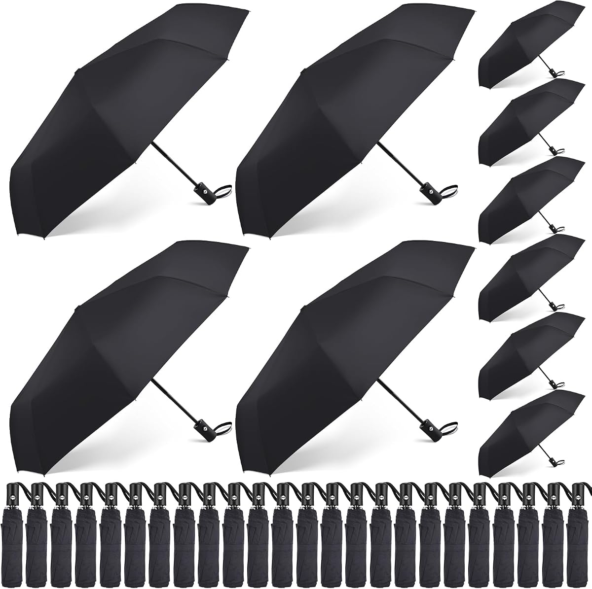 Windproof Travel Compact Umbrellas Bulk Wind Resistant Folding Auto Open and Close Rain Automatic Travel Collapsible Portable Umbrellas for Men and Women Gifts 4 Colors