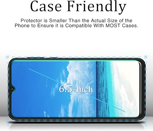 Miniatura 4 de KAREEN [Paquete de 2] Protector de pantalla de vidrio para Motorola Moto G Play 2021, vidrio templado, antiarañazos, compatible con fundas, sin