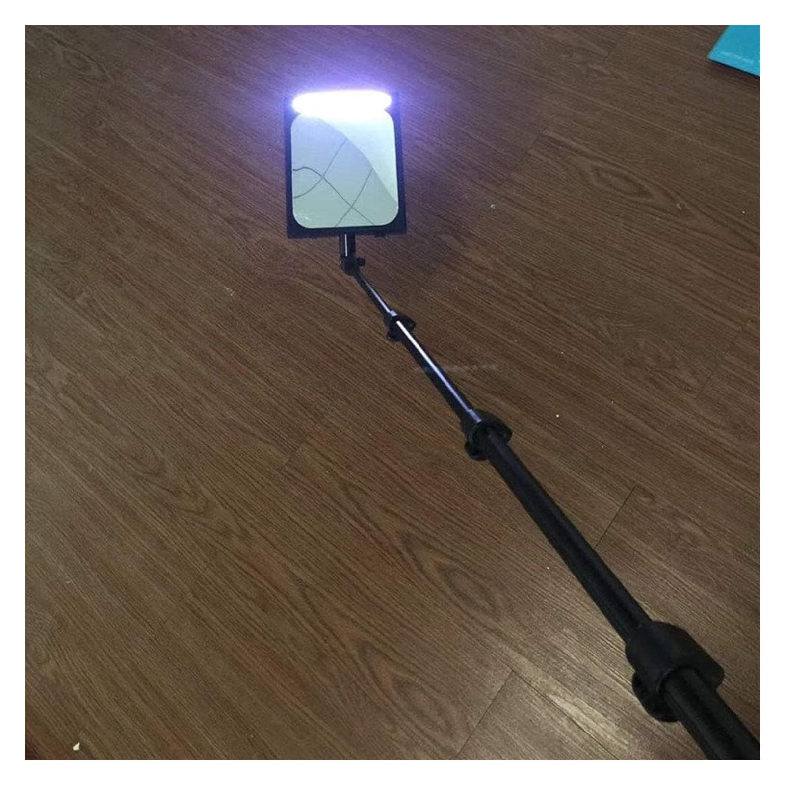 DARZYS Telescoping Inspection Mirror, Underbody Inspection Mirror - Adjustable Retractable Handle, Visual Vehicle Equipment, Rechargeable