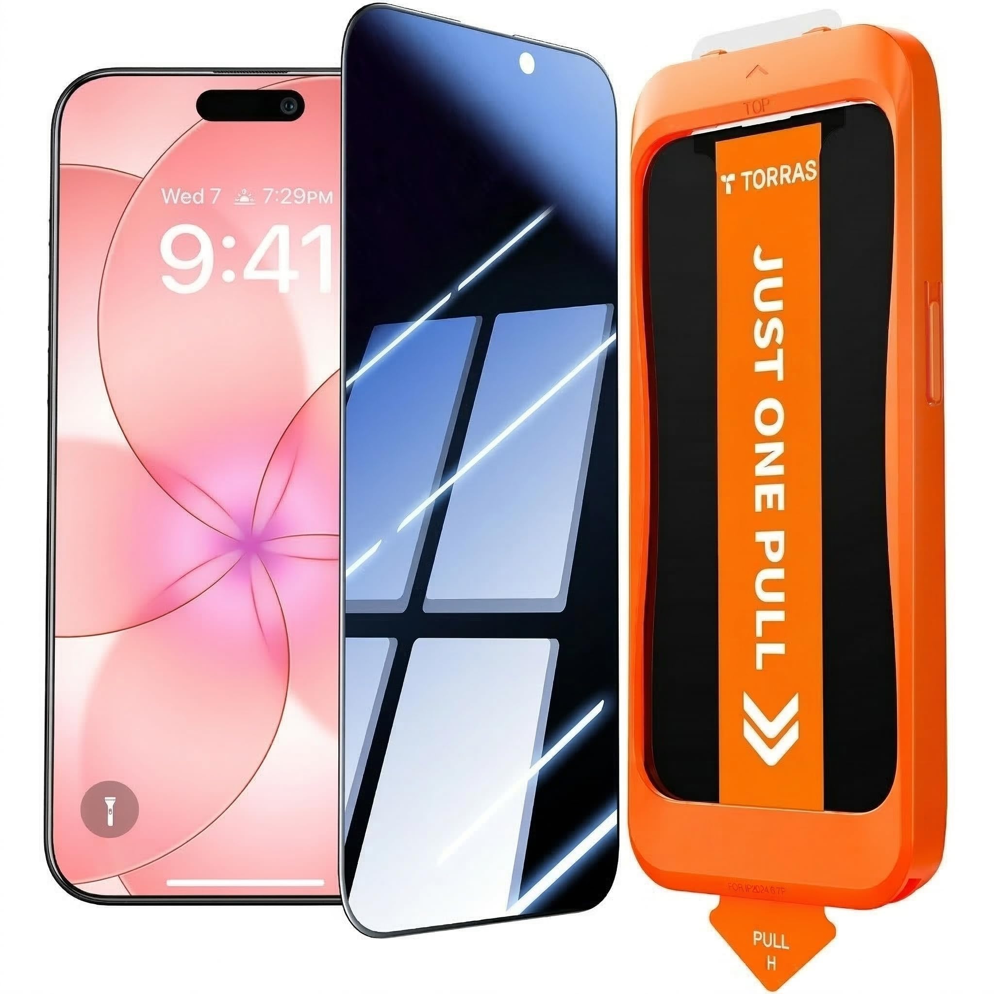 Amazon | TORRAS For iPhone 16e /14/13 Pro/13 ガラスフィルム 覗き見