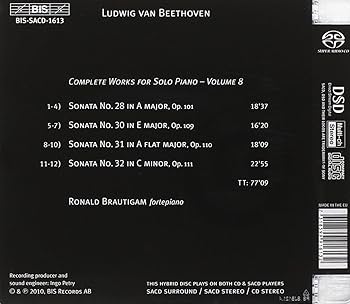 新品未開封 ブラウティハム ベートーヴェン ピアノソナタ全集 SACD9枚セット ベートーヴェン: ピアノ・ソナタ全集Vol. 1 [SHM仕様][SA-CD