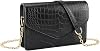 Ayliss Women Small Crossbody Handbag Purse Crocodile Classic Clutch Shoulder Handbag PU Leather Chain Evening Dress Bag