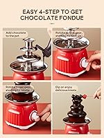 Vista 3 de Reemix Fuente de fondue de chocolate eléctrica - Fuente en cascada de acero inoxidable de 3 niveles, fácil de ensamblar y limpiar, máquina
