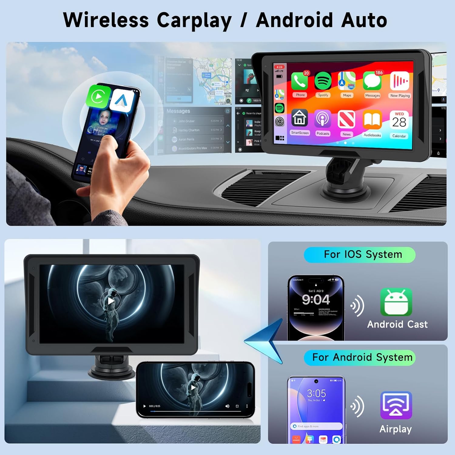 Hodozzy Wireless CarPlay and Android Auto Interface