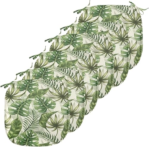 Vista 404 de Lunarable Orient - Juego de 6 cojines de asiento para silla, diseño de estrellas marroquíes, espirales y curvas abstractas, ilustración oriental