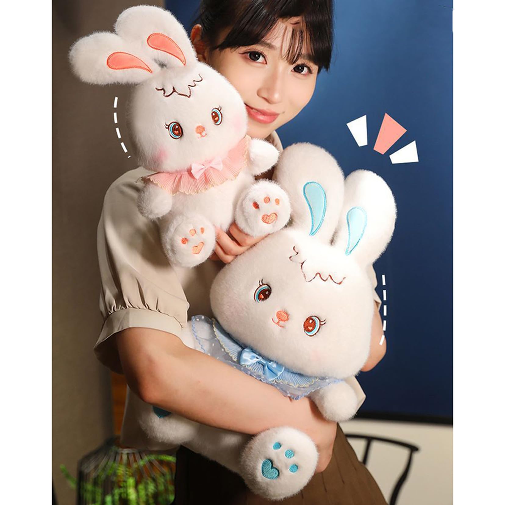 Amazon.co.jp: [LSDZW] 兎ぬいぐるみ ウサギぬいぐるみ ブルー うさぎ