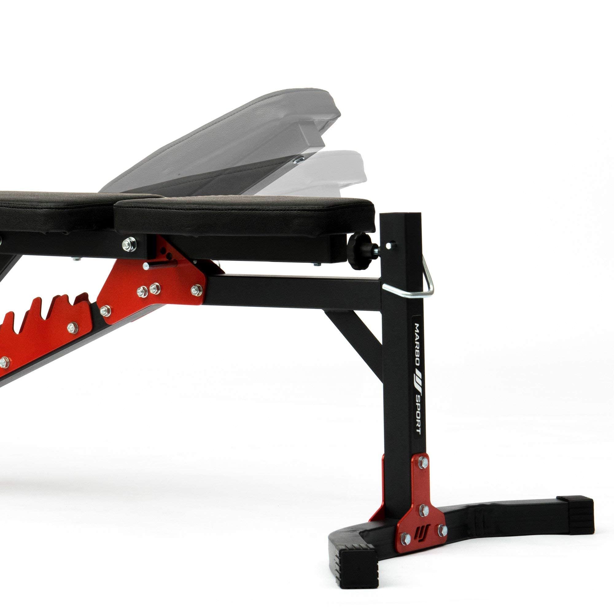 Marbo Sport - Panca pesi regolabile MH-L115 - Struttura robusta e durevole - Seduta e schienale regolabili - Macchina multifunzionale per l'allenamento domestico - Nero