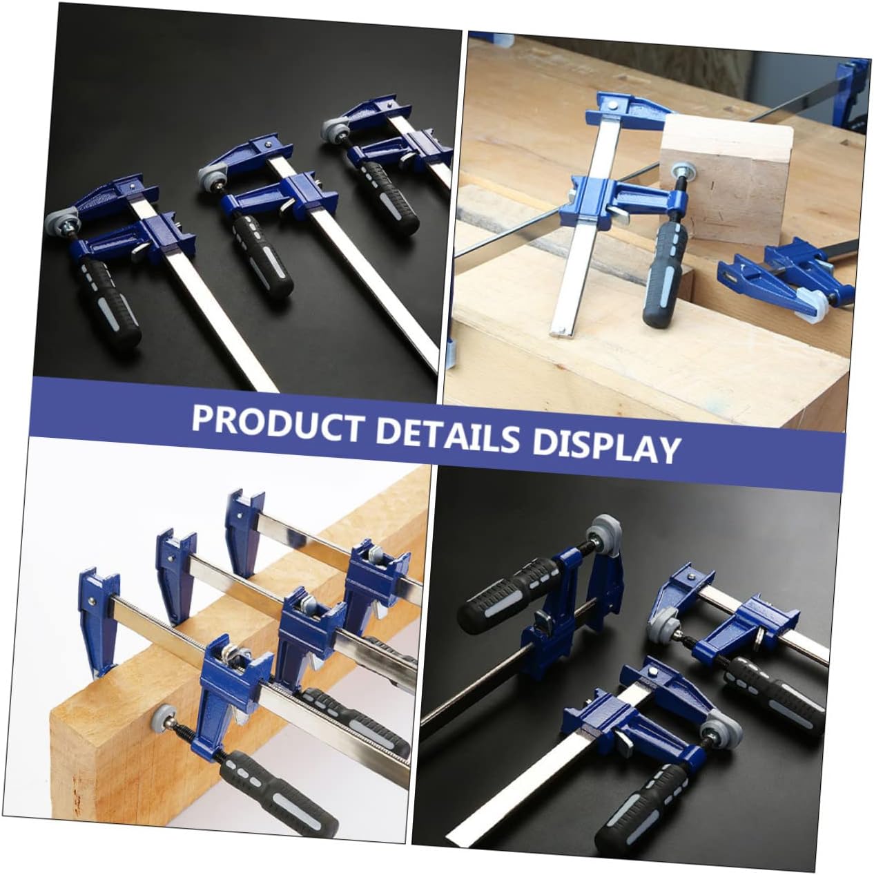 jojofuny Heavy-duty Clamps for Woodworking Carpenter Tools Smooth Ratcheting Ergonomic Design for Projects and Carpentry Tasks