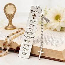 2026 First Communion Gifts for Boys Girls, Best 1st Holy Communion Bookmark for Teen, Catholic Baptism Confirmation Gifts for Kids, First Communion Favor, Religious Gift for Him Her