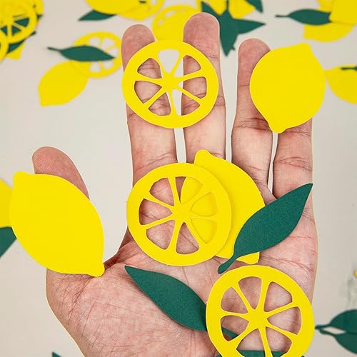Miniatura 6 de 200 piezas de confeti de limón, decoración de mesa de fiesta de limonada, suministros para baby shower y despedida de soltera