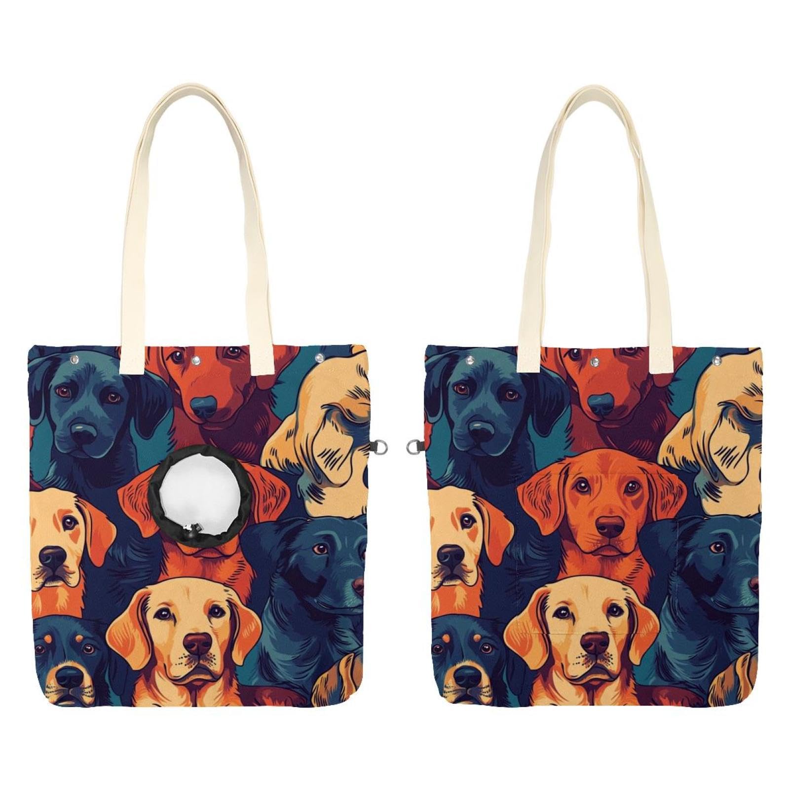 Sac à bandoulière pour chien et chat transport portable en toile