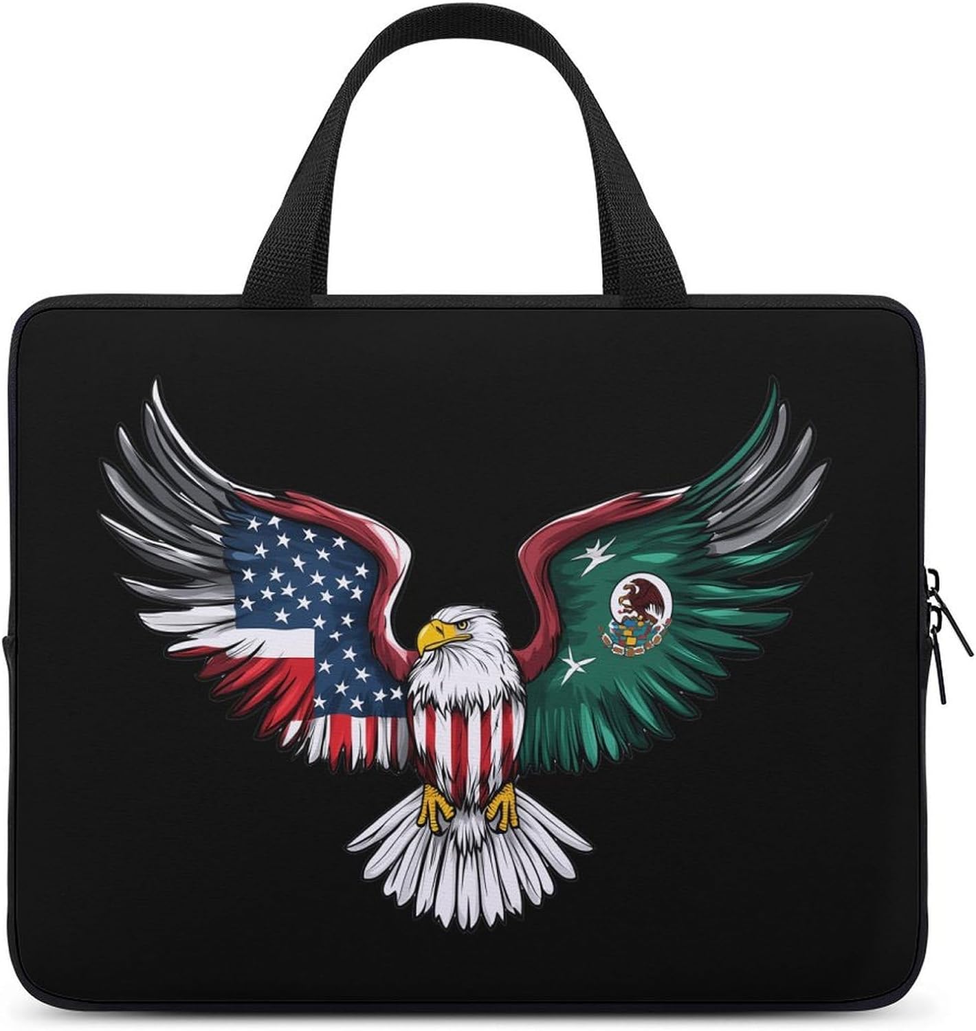 USA Mexico Friendship Ea-gle Laptop Bag Lightweight Computer Bag Carrying Case for Work Business