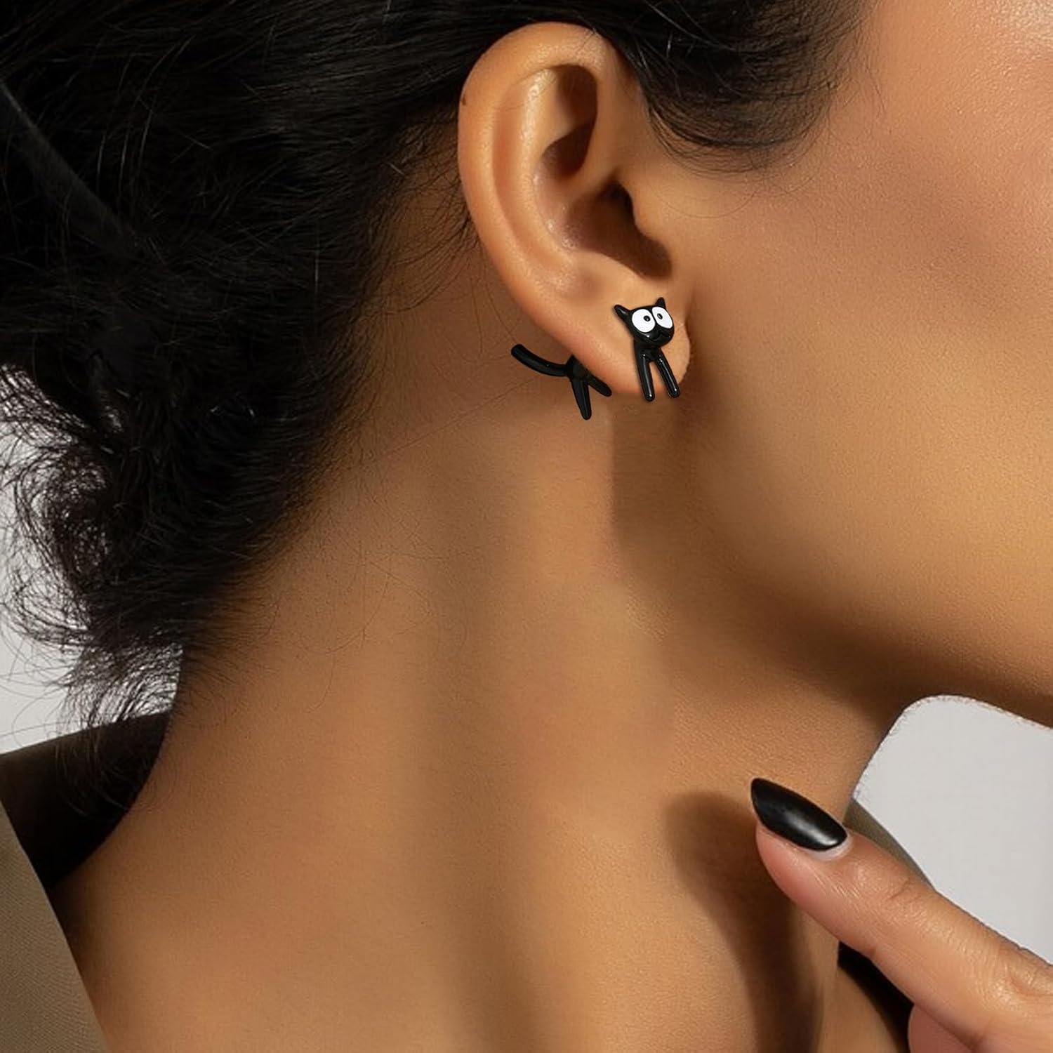 Cat Earrings for Women Trendy Stuff Valentines Day Gifts for Her Cute Funny Animal Stud Earrings Jewelry Cat Lovers Gifts for Birthday Christmas - Image 5