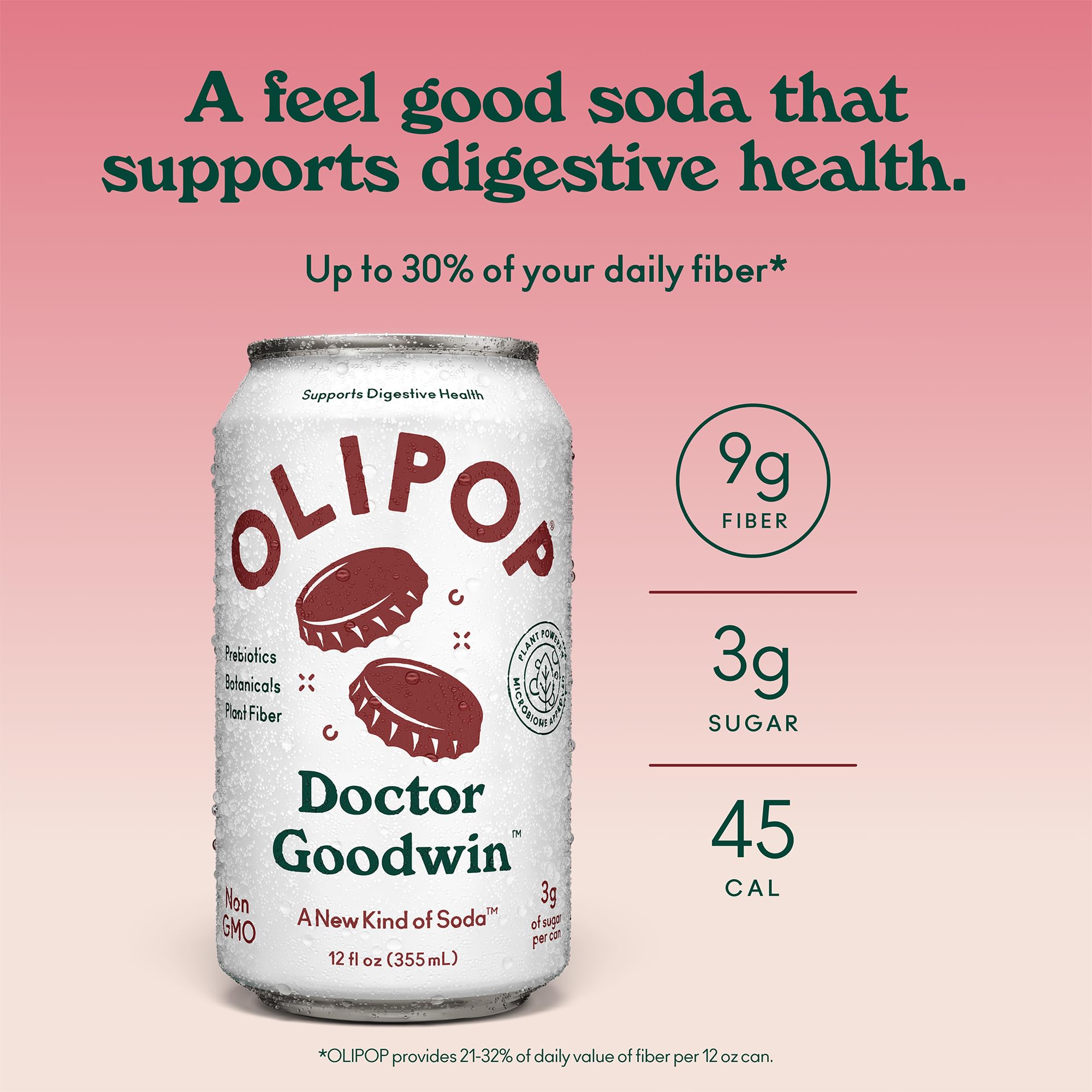 OLIPOP Prebiotic Soda Pop, Doctor Goodwin, A New Kind of Soda