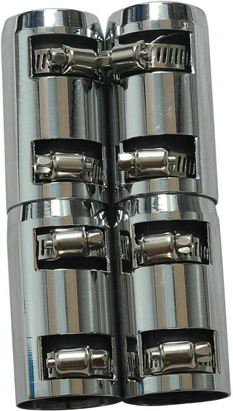 SUPERFASTRACING 44" Chrome Stainless Steel Flexible Universal Heater Hose Kit w/Polished Cap