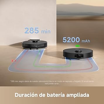 D20 Robot Aspirador, Succión de 13.000 Pa, Cepillo Doble para Pelo de Mascotas, Navegación LDS, Aspirado y Fregado 2 en 1, Suelos y Alfombras, Negro5