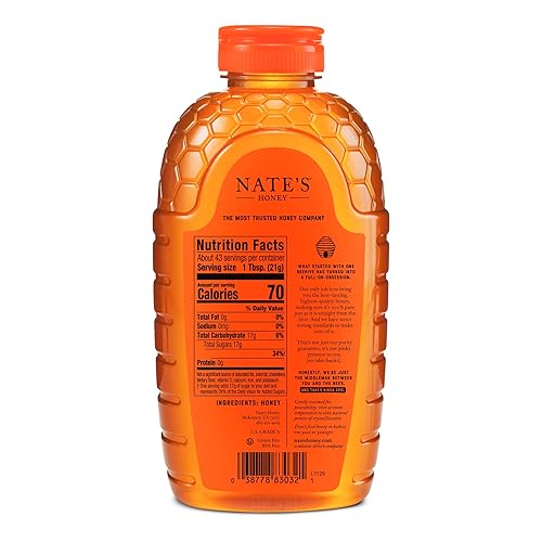 Miniatura 9 de Nate's - Miel 100% pura, cruda y sin filtrar - Sabor galardonado, botella exprimible de 32 onzas