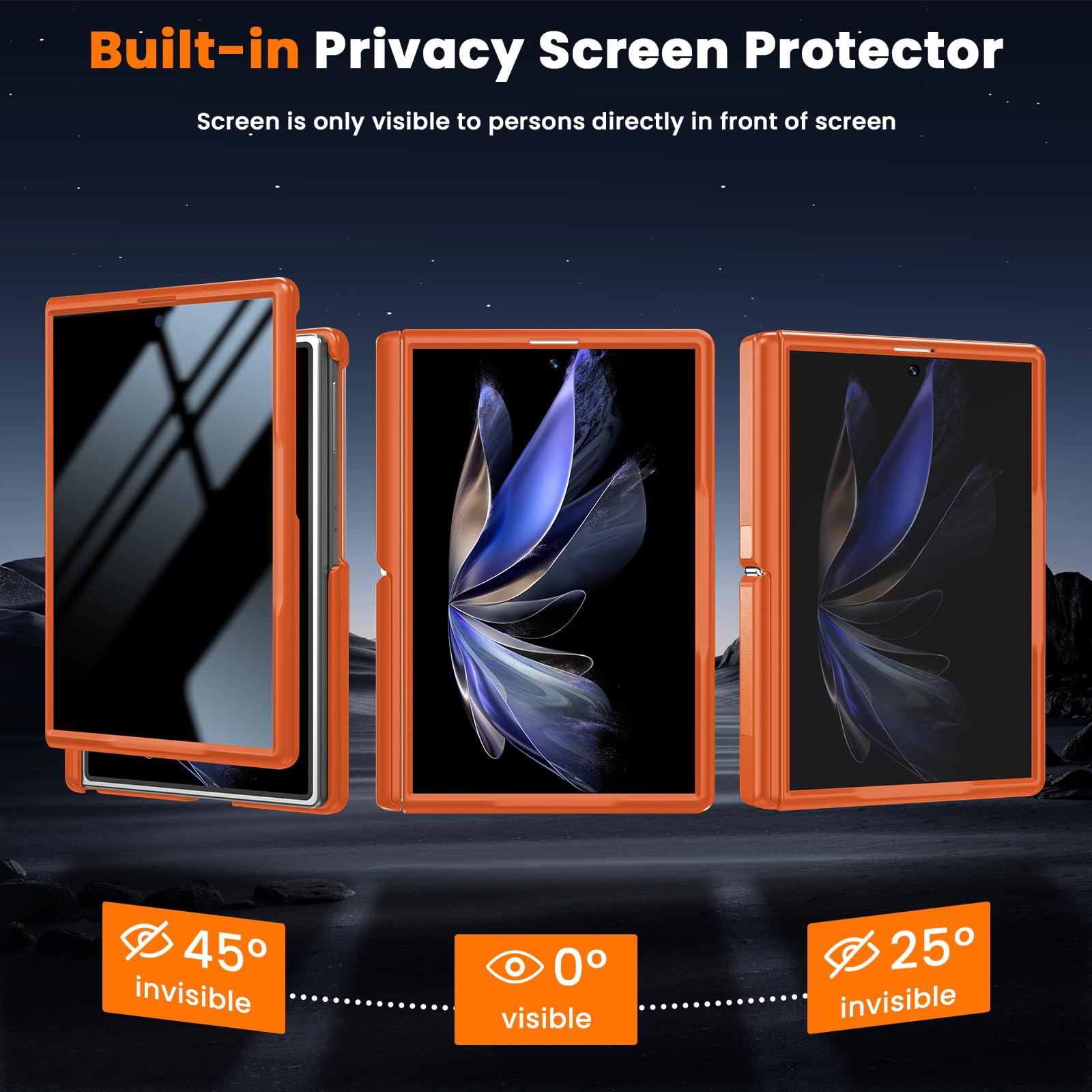 WRJ Custodia per Samsung Galaxy Z Fold 8 con protezione per lo schermo | Cavalletto pieghevole adatto per Magsafe Protezione cerniera di grado militare Protezione contro le cadute Custodia magnetica