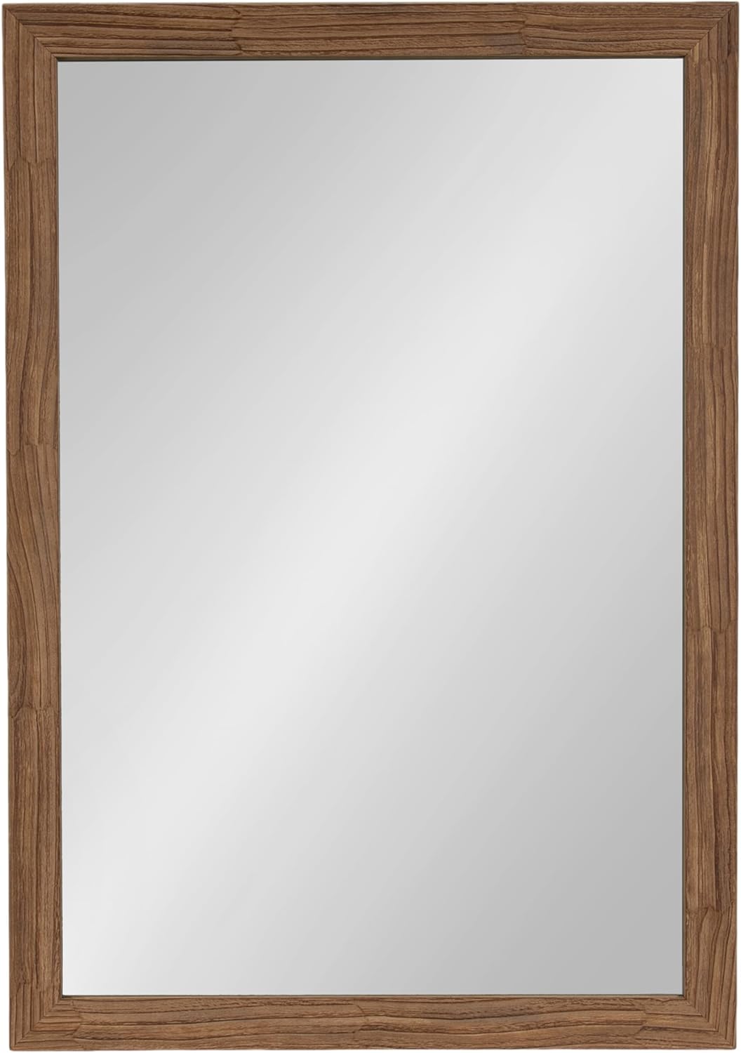 Kate and Laurel Travon Traditional Framed Rectangle Bathroom Vanity Mirror, 28 x 40, Brown, Farmhouse Rectangular Large Bathroom Mirror for Over Sink or for Use as Entryway or Living Room Decor