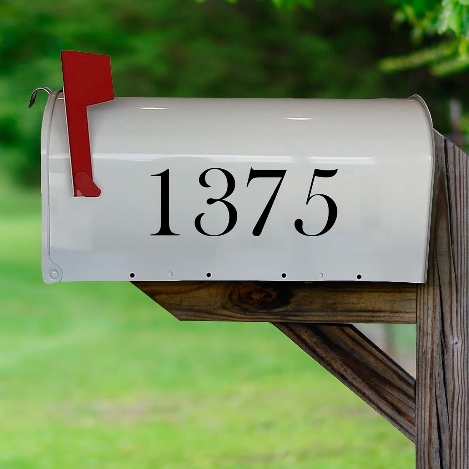 VWAQ Mailbox Decals Numbers Personalized - Custom House Street Address Vinyl Stickers - CMB16 (Black)
