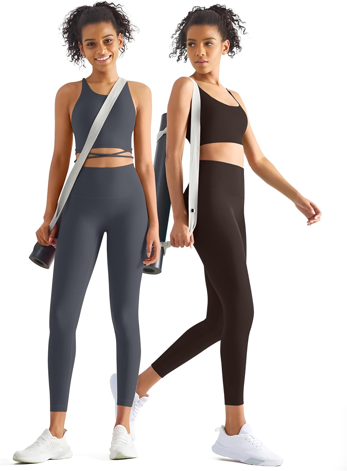 3 Pack Leggings with Pockets for Women,Butt Lift High Waisted Tummy Control Workout Yoga Pants Reg & Plus Size - Image 4