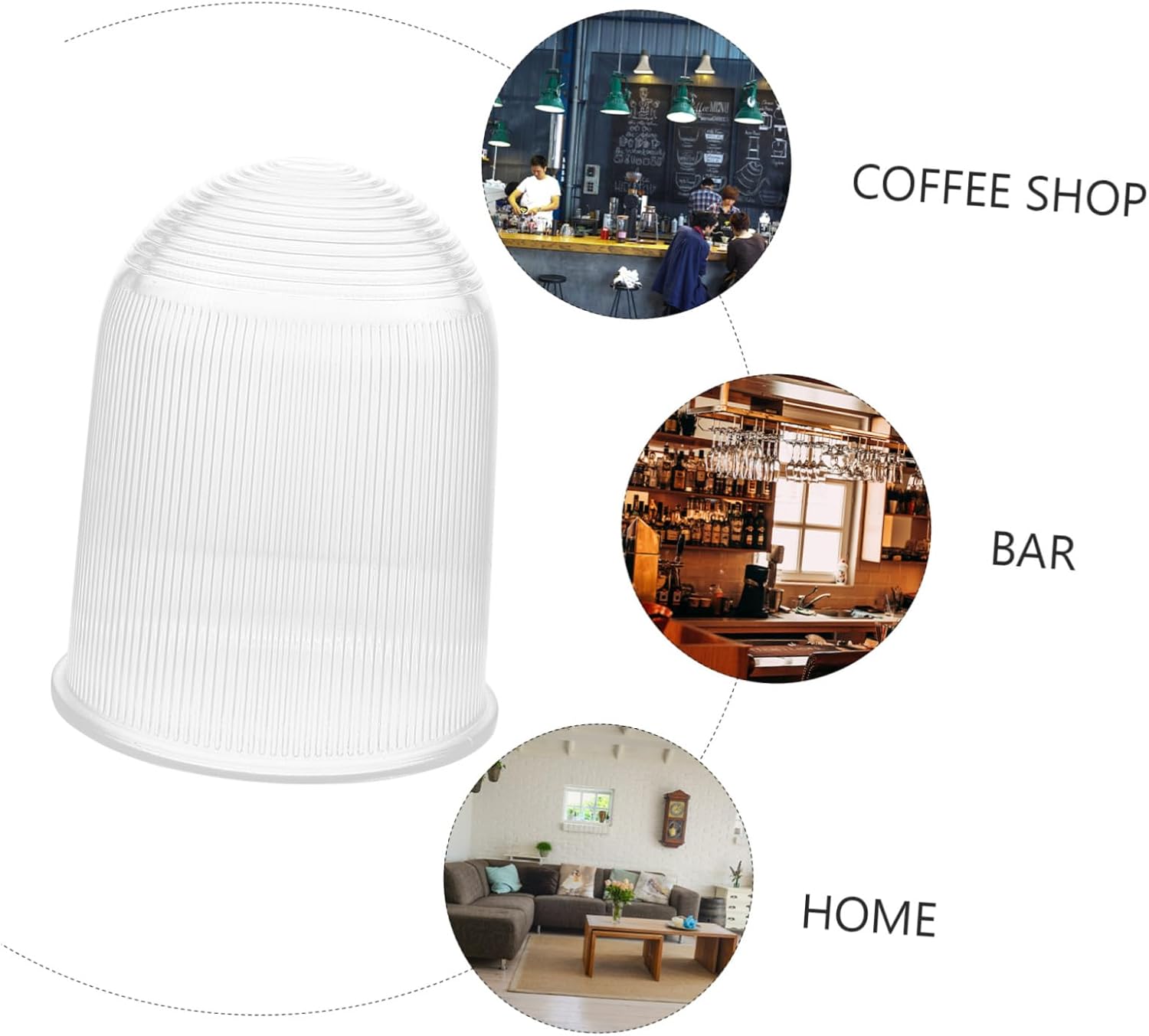 Gadpiparty 1pc Round Glass Lamp Shade Transparent Decorative Globe Light Fixture for to Use Ceiling Pendant for Bedroom and Living Room Decor