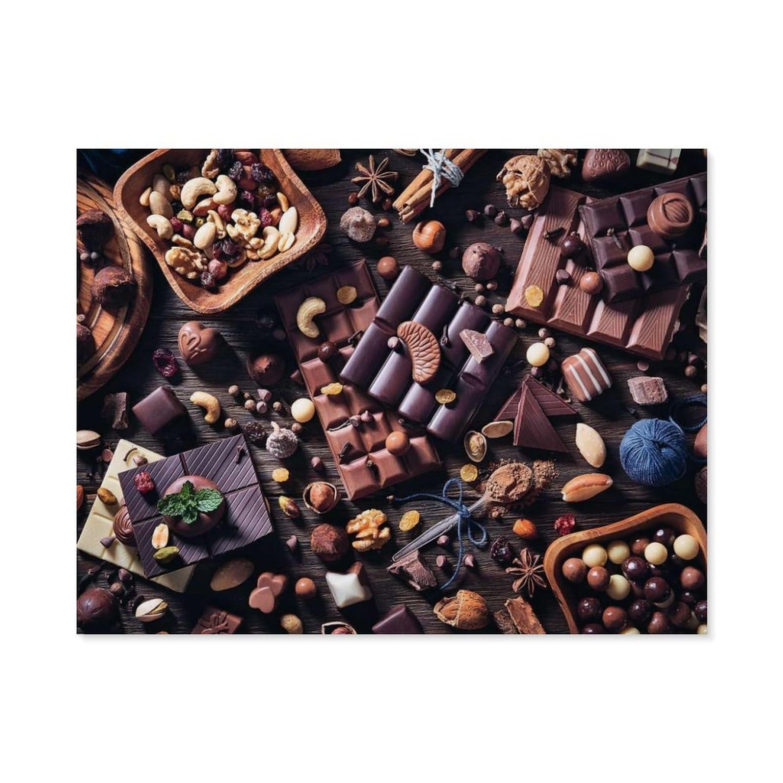 GSBRSNTS Paint by Numbers，Chocolate Paradise，DIY Paint by Numbers Kits for Adults Kids,Canvas Oil Painting with Brushes and Acrylic Pigment Paint by Numbers Arts Craft for Home Wall Decor(30x40cm-B24