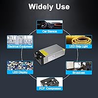 Vista 6 de IMAYCC Convertidor de CA a CC SMPS 110V a 12V, fuente de alimentación de 12V CC, transformador convertidor universal de 120V a 12V, corriente máxima